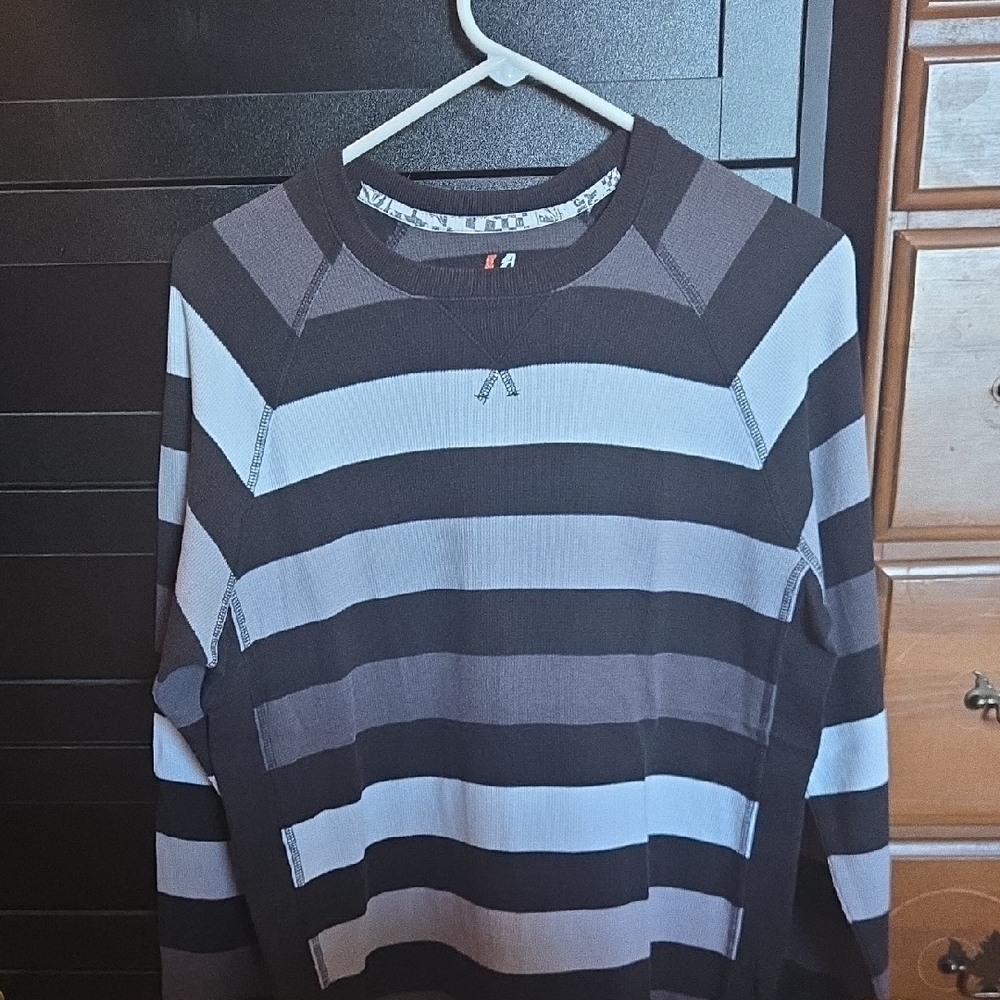 Striped Black and Gray Men's Sweater